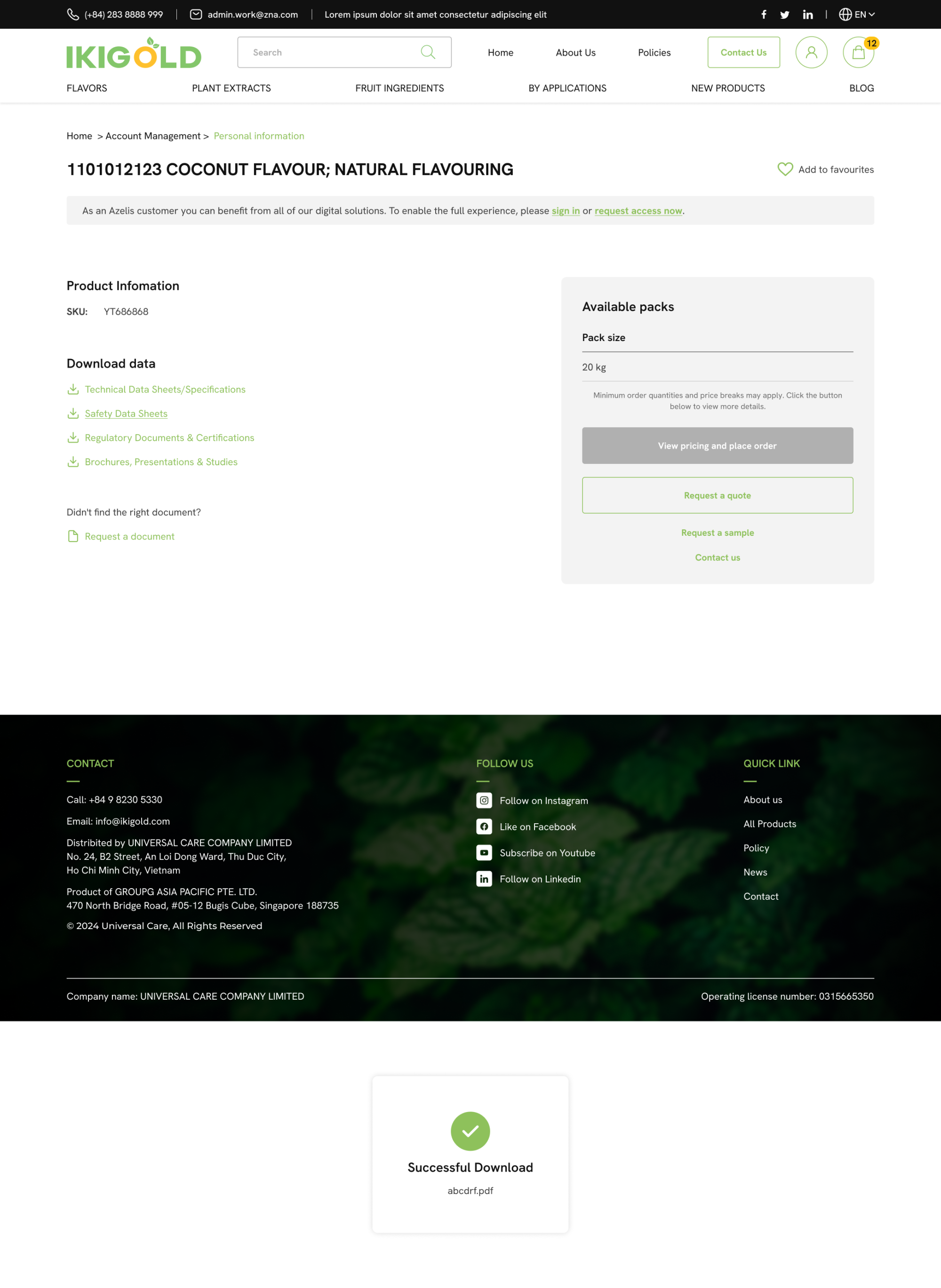 Product Categori detail